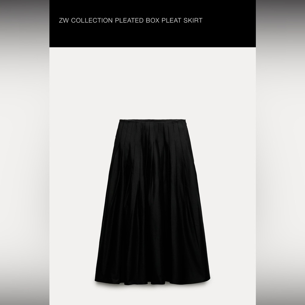Pleated Box Pleat Skirt